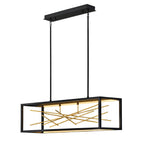 Quintiesse Styx LED Island Pendant in Black & Gilded Gold