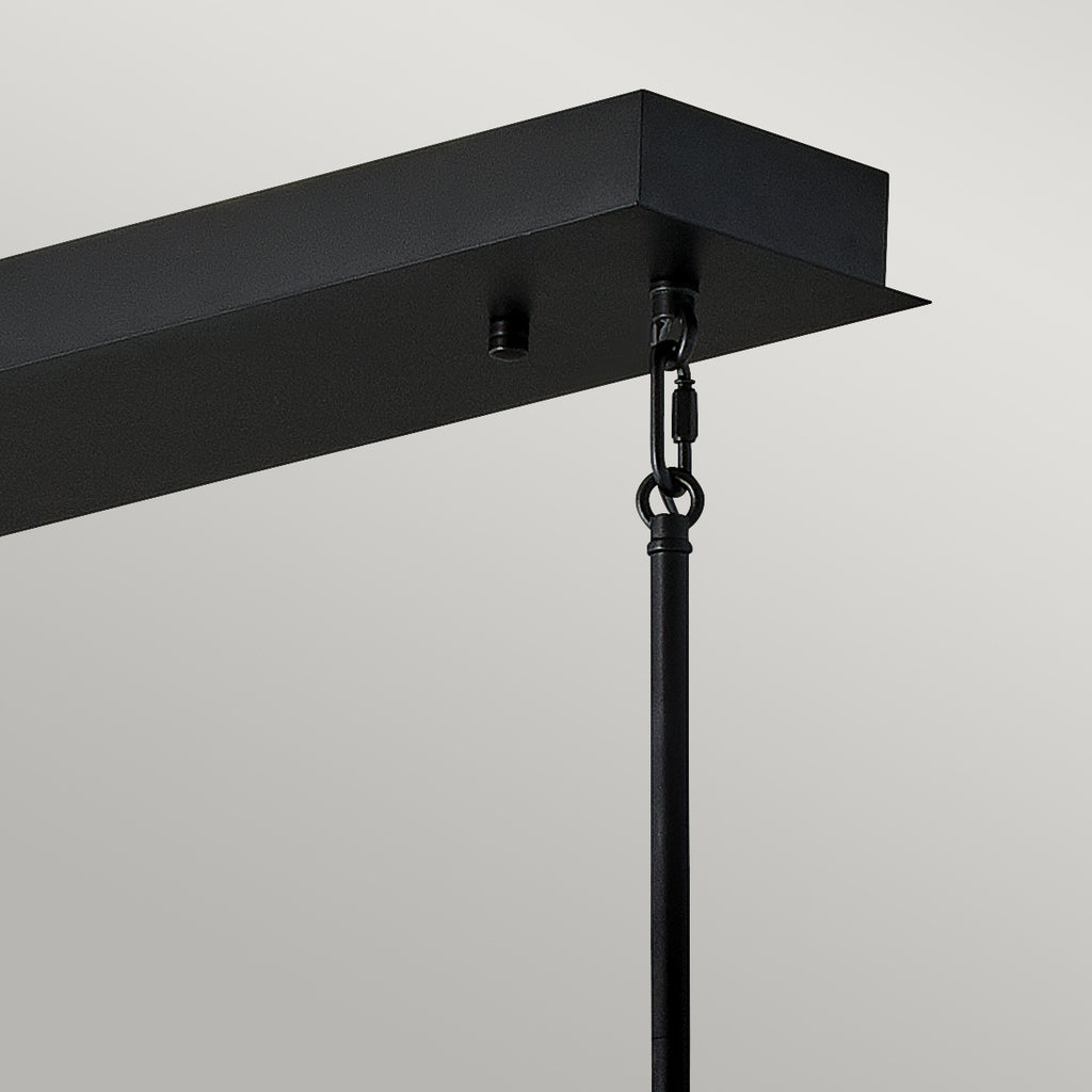 Quintiesse Styx LED Island Pendant in Black & Gilded Gold