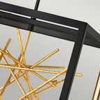 Quintiesse Styx LED Pendant in Black & Gilded Gold