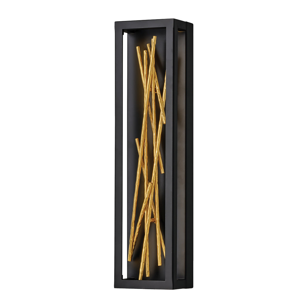 Quintiesse Styx LED Wall Light in Black & Gilded Gold