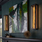 Quintiesse Styx LED Wall Light in Black & Gilded Gold