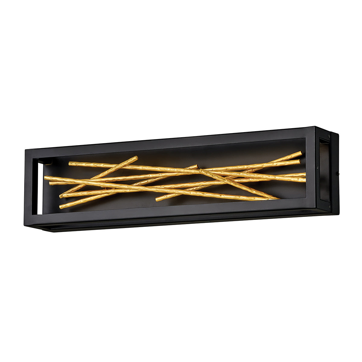 Quintiesse Styx LED Wall Light in Black & Gilded Gold