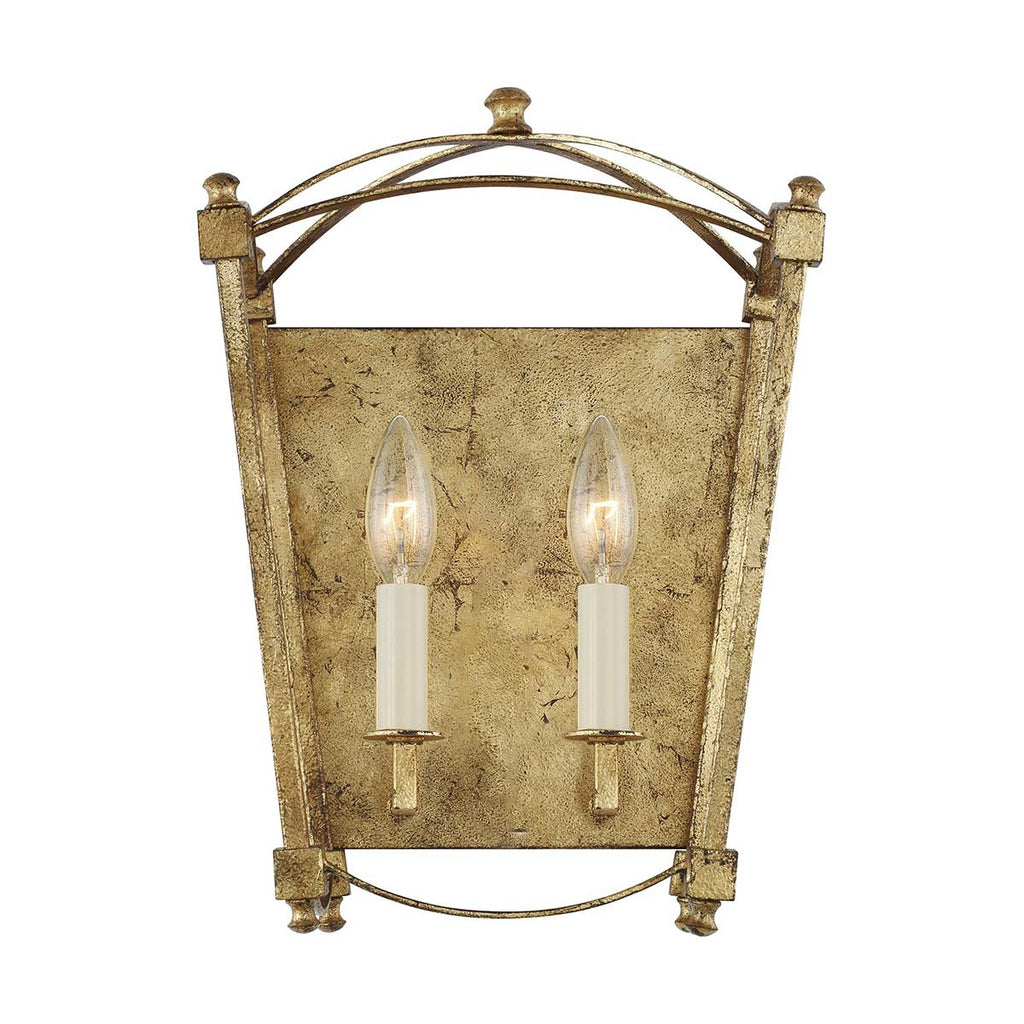Quintiesse Thayer 2 Light Wall Light in Antique Gild