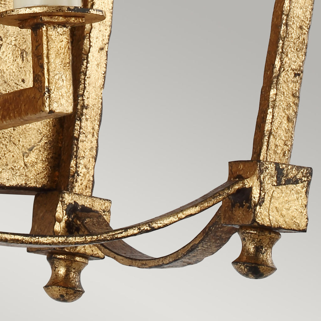 Quintiesse Thayer 2 Light Wall Light in Antique Gild