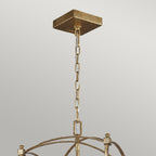 Quintiesse Thayer 3 Light Pendant in Antique Gild