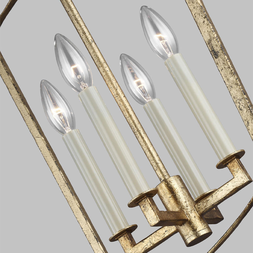 Quintiesse Thayer 4 Light Pendant  in Antique Gild
