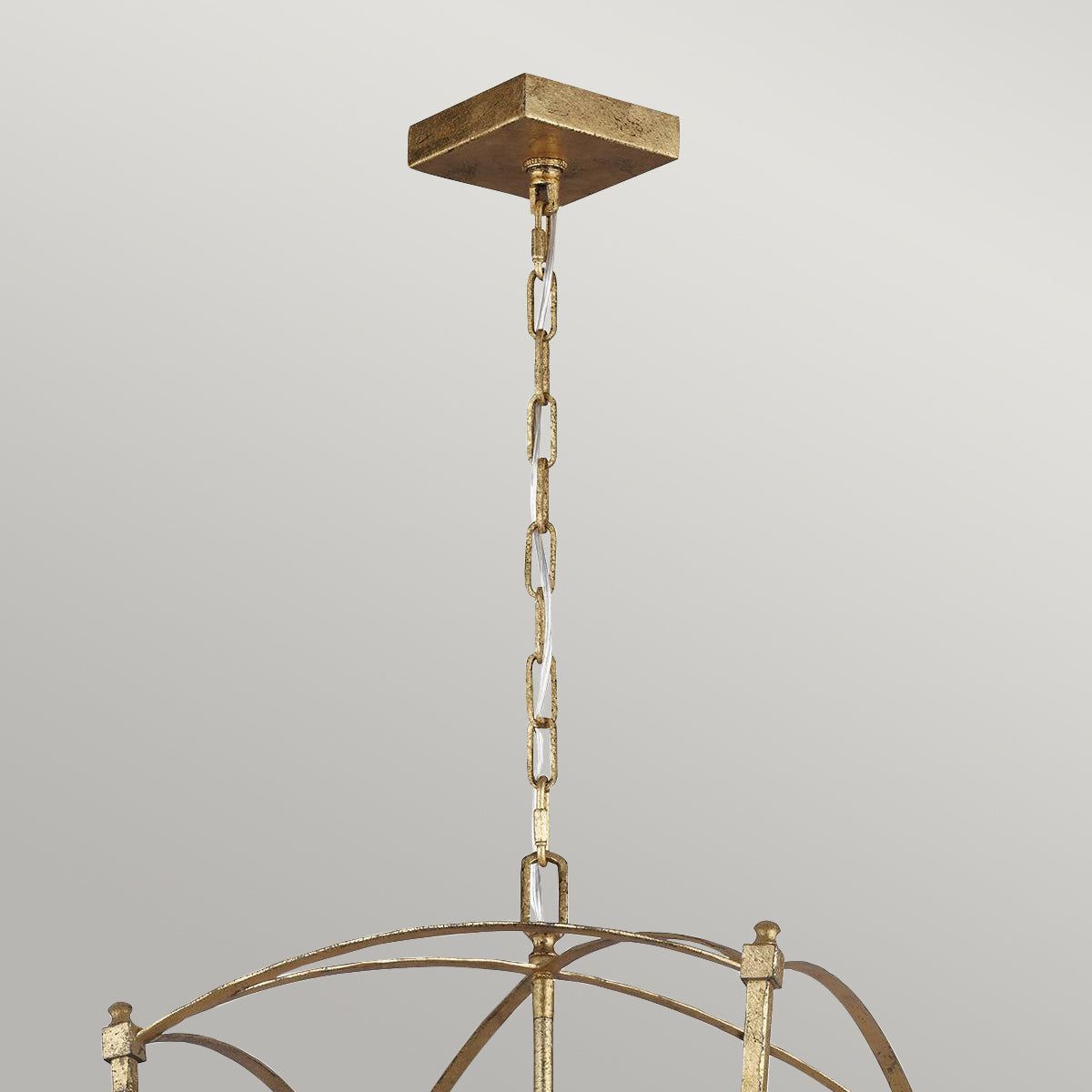 Quintiesse Thayer 4 Light Pendant  in Antique Gild