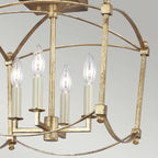 Quintiesse Thayer 4 Light Semi-Flush in Antique Gild
