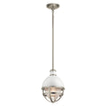 Quintiesse Tollis Mini Pendant in Brushed Nickel & White