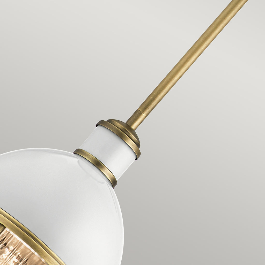 Quintiesse Tollis Mini Pendant in Natural Brass & White