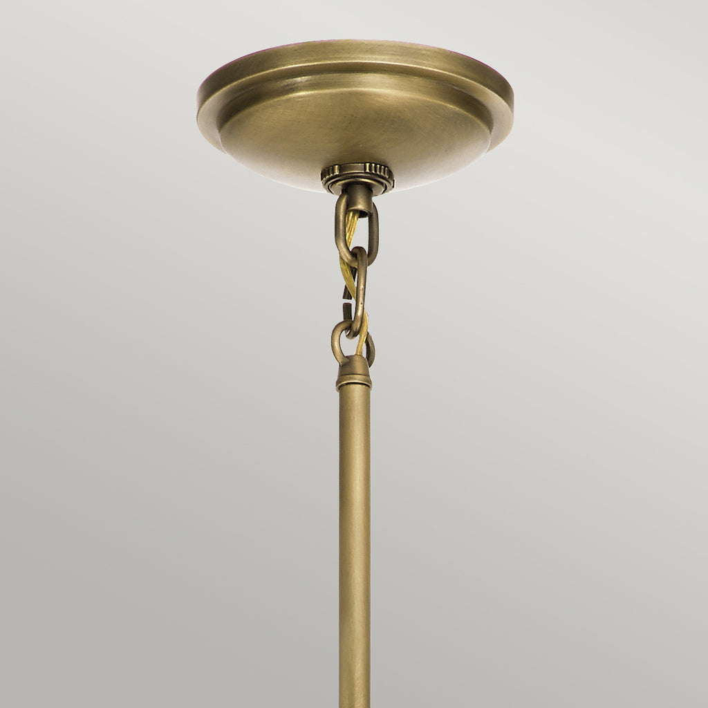 Quintiesse Tollis Mini Pendant in Natural Brass & White