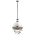 Quintiesse Tollis Pendant in Brushed Nickel & White