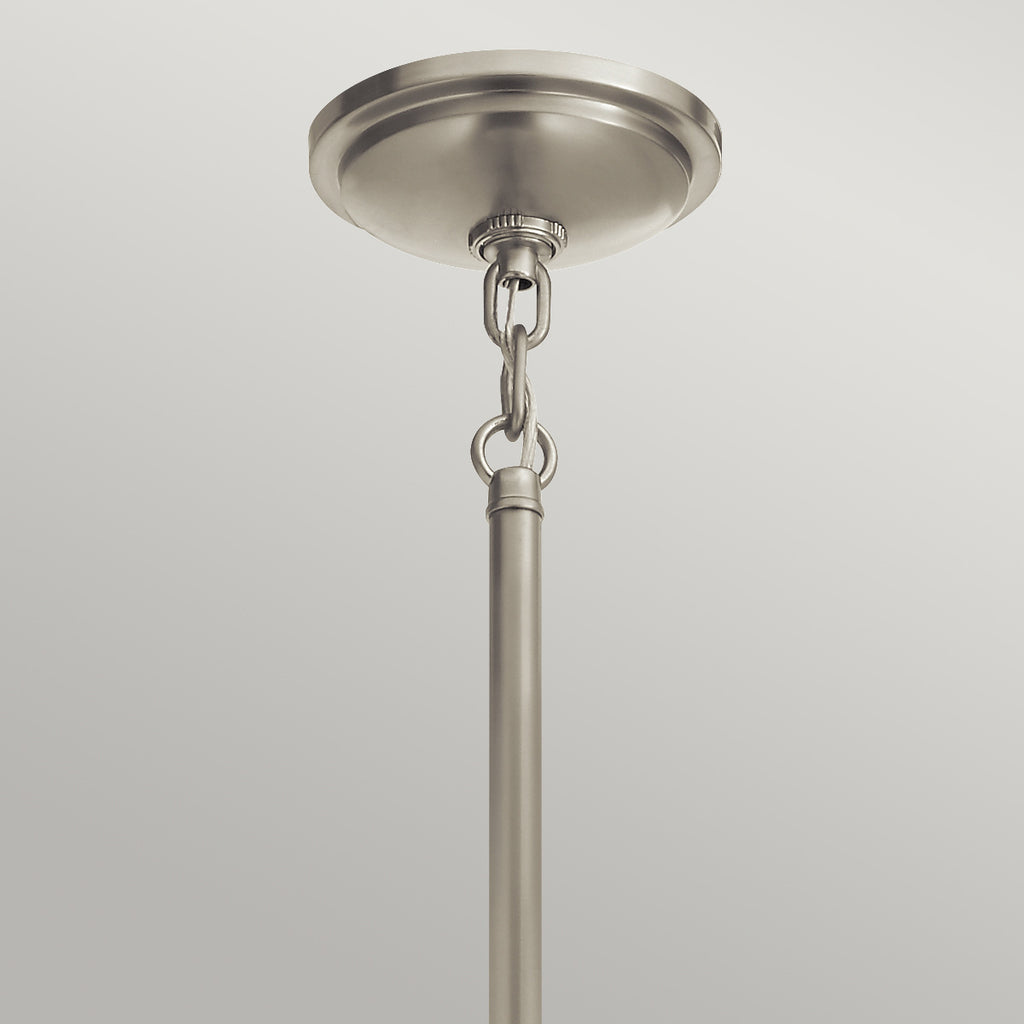 Quintiesse Tollis Pendant in Brushed Nickel & White