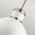 Quintiesse Tollis Pendant in Brushed Nickel & White