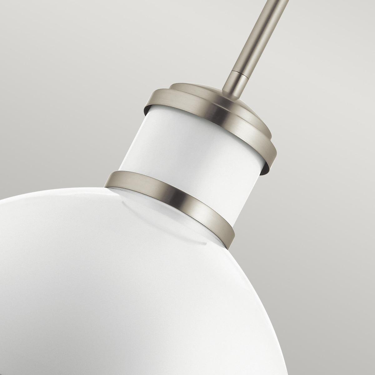 Quintiesse Tollis Pendant in Brushed Nickel & White