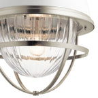 Quintiesse Tollis Pendant in Brushed Nickel & White