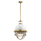 Quintiesse Tollis Pendant in Natural Brass & White