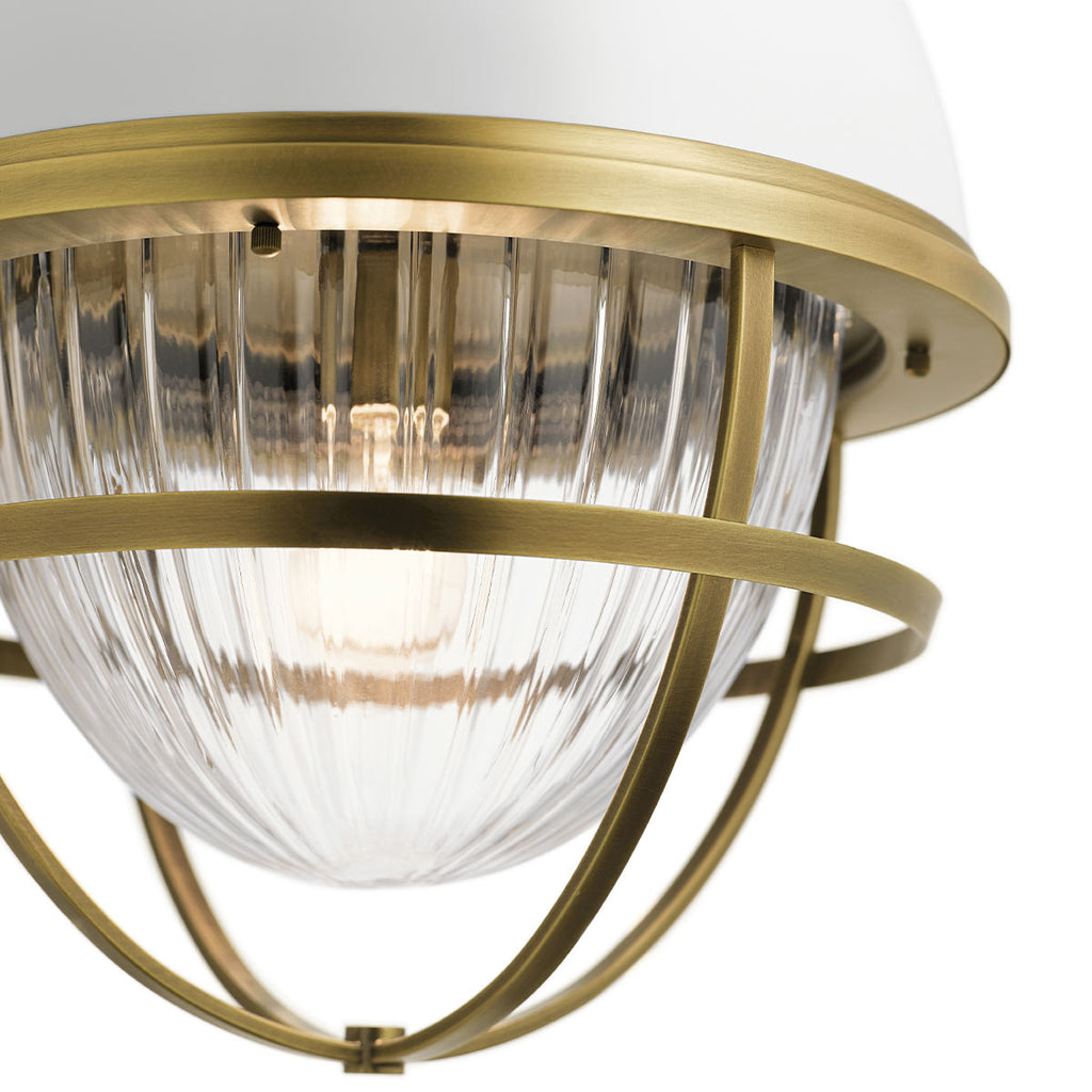Quintiesse Tollis Pendant in Natural Brass & White