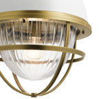 Quintiesse Tollis Pendant in Natural Brass & White