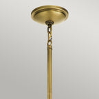 Quintiesse Tollis Pendant in Natural Brass & White