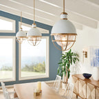 Quintiesse Tollis Pendant in Natural Brass & White