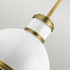 Quintiesse Tollis Pendant in Natural Brass & White
