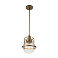 Quintiesse Triocent Bathroom Pendant/ Semi-Flush in Natural Brass