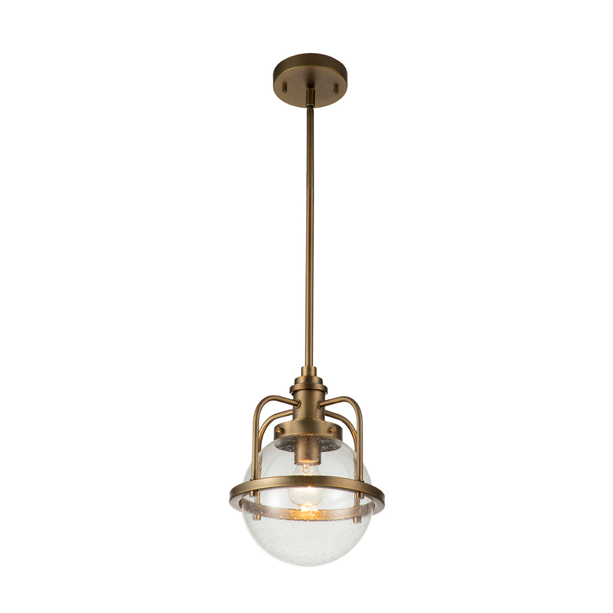 Quintiesse Triocent Bathroom Pendant/ Semi-Flush in Natural Brass
