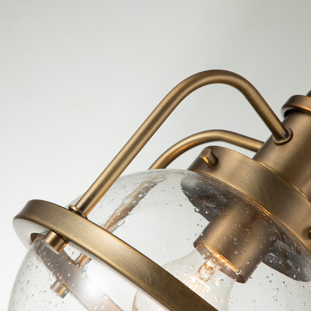 Quintiesse Triocent Bathroom Pendant/ Semi-Flush in Natural Brass