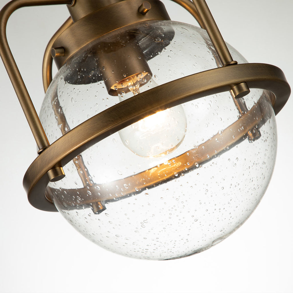 Quintiesse Triocent Bathroom Pendant/ Semi-Flush in Natural Brass