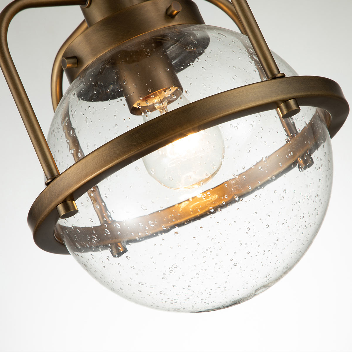 Quintiesse Triocent Bathroom Pendant/ Semi-Flush in Natural Brass