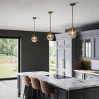 Quintiesse Triocent Bathroom Pendant/ Semi-Flush in Natural Brass