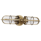 Quintiesse Urban Restoration 2 Light Wall Light Dark Antique Brass