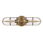 Quintiesse Urban Restoration 2 Light Wall Light Dark Antique Brass