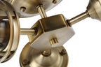Quintiesse Urban Restoration 3 Light Semi Flush Ceiling Light Antique Brass
