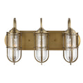 Quintiesse Urban Restoration 3 Light Wall Light Dark Antique Brass