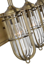 Quintiesse Urban Restoration 3 Light Wall Light Dark Antique Brass