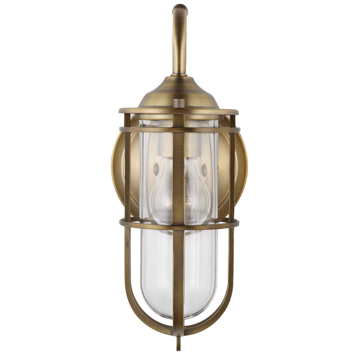 Quintiesse Urban Restoration Wall Light Wall Lantern Dark Antique Brass