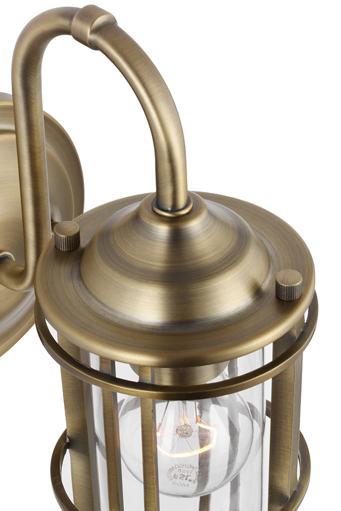 Quintiesse Urban Restoration Wall Light Wall Lantern Dark Antique Brass