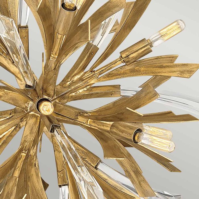 Quintiesse Vida 13 Light Small Pendant Light Burnished Gold
