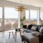 Quintiesse Vida 13 Light Wide Pendant Light Burnished Gold