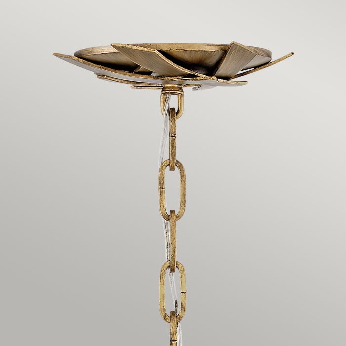 Quintiesse Vida 13 Light Wide Pendant Light Burnished Gold