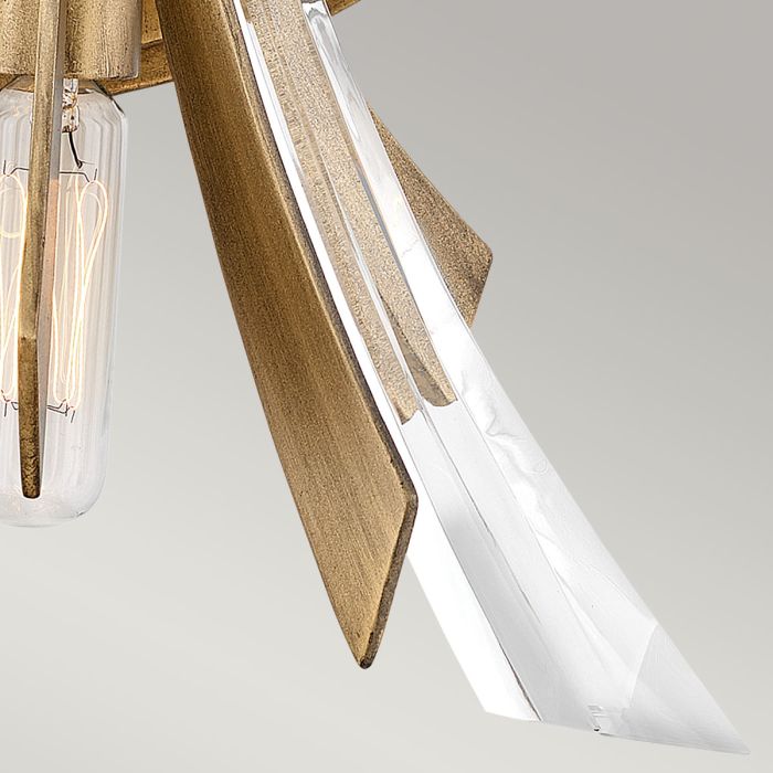 Quintiesse Vida 2 Light Wall Light Burnished Gold