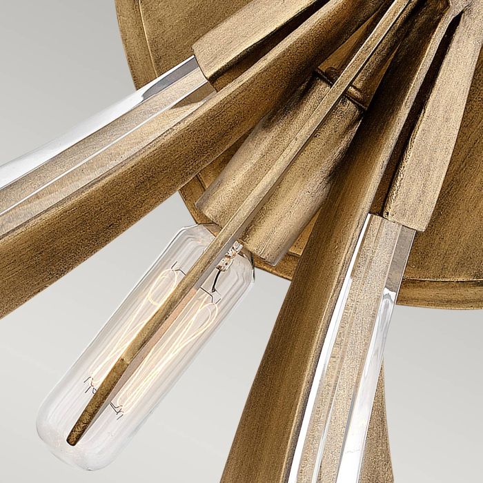 Quintiesse Vida 2 Light Wall Light Burnished Gold