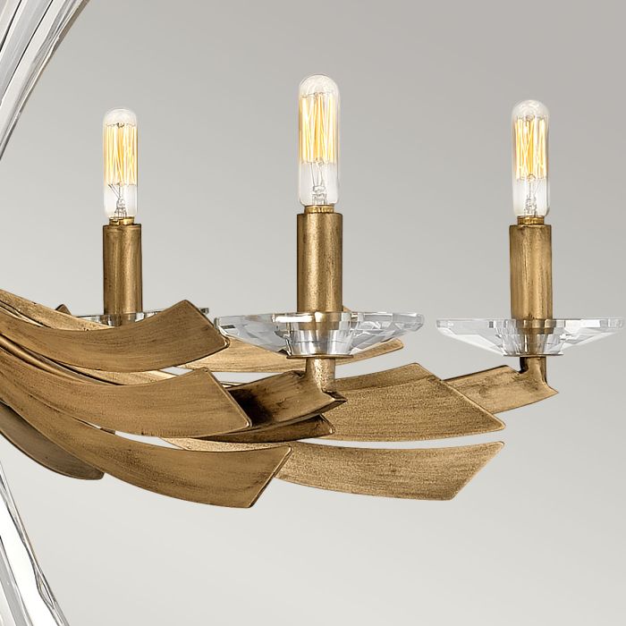 Quintiesse Vida 6 Light Chandelier Burnished Gold