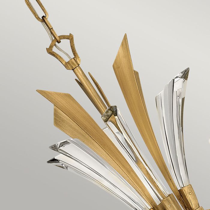 Quintiesse Vida 6 Light Chandelier Burnished Gold