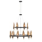Quintiesse Willow 18 Light Chandelier in Carbon Black with Deluxe Gold