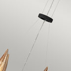 Quintiesse Willow 18 Light Chandelier in Carbon Black with Deluxe Gold