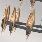 Quintiesse Willow 18 Light Chandelier in Carbon Black with Deluxe Gold