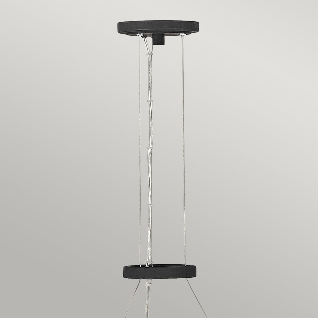 Quintiesse Willow 5 Light Chandelier in Carbon Black with Deluxe Gold